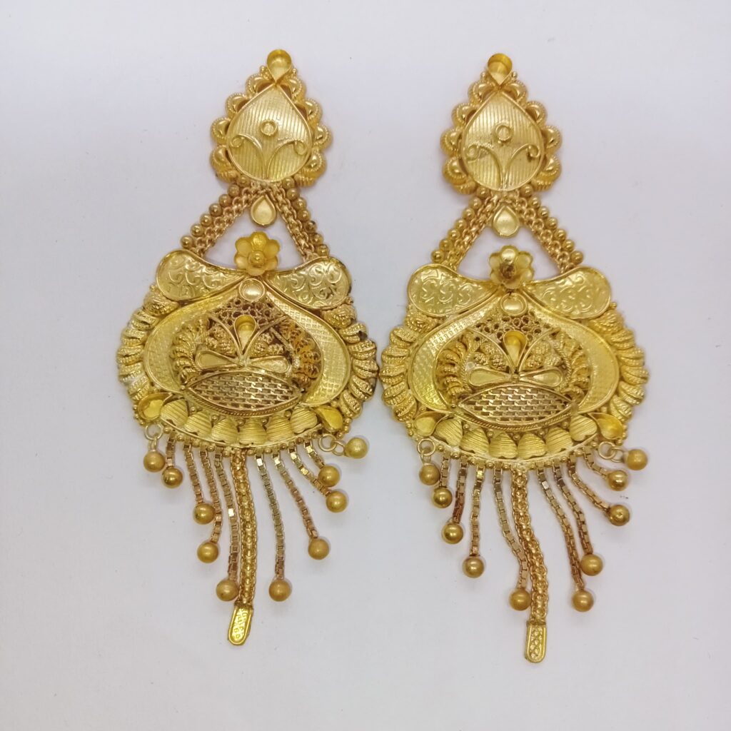 Girls gold earrings 