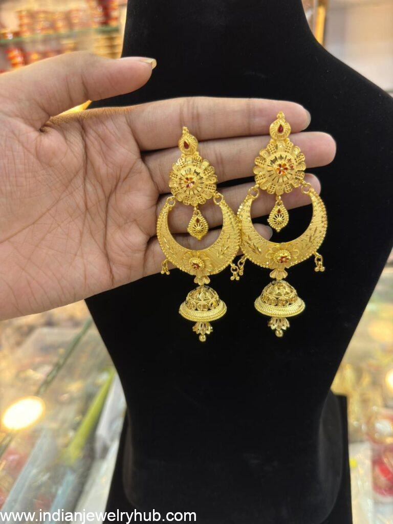 earrings designs gold latest