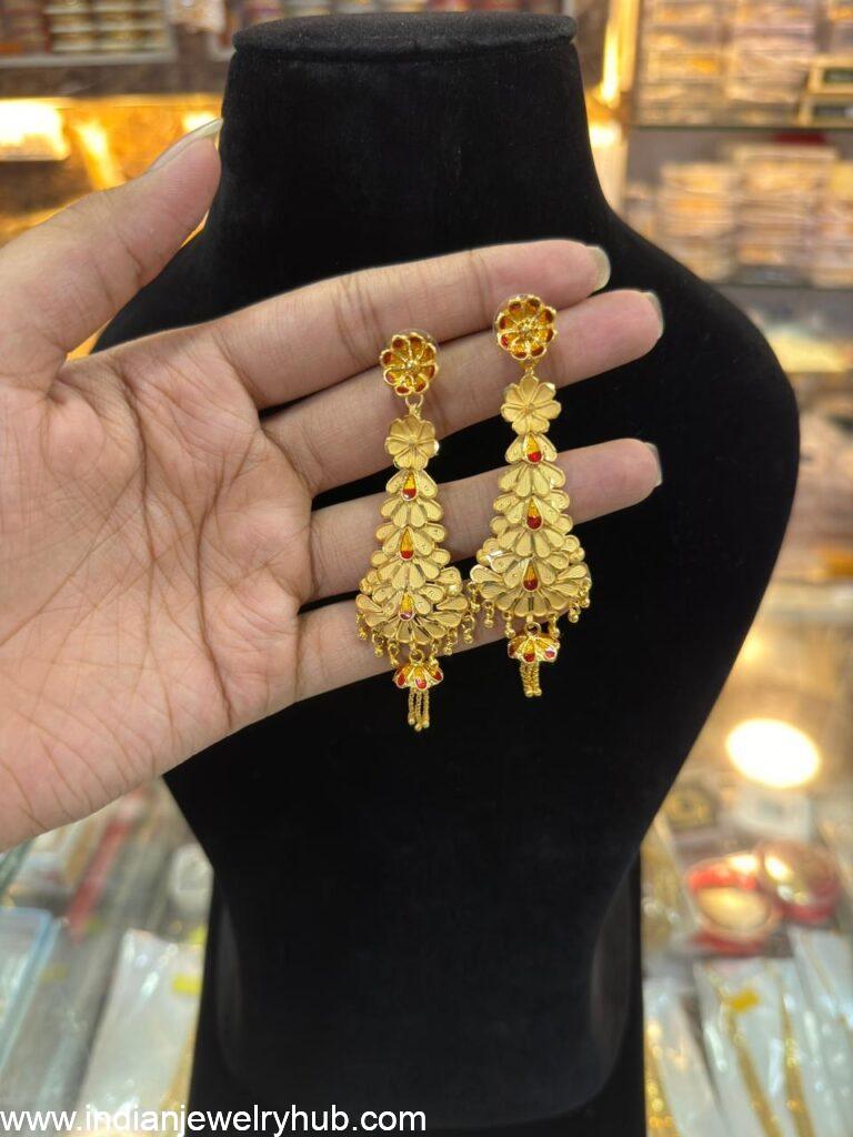 earrings designs gold latest