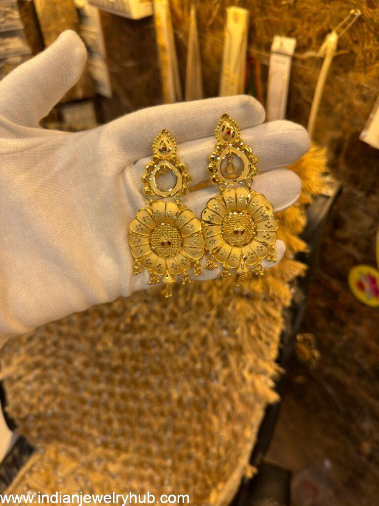 Gold earrings design with price